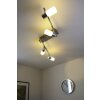 Trio Leuchten CLAPTON Deckenleuchte LED Aluminium, Chrom, Edelstahl, 4-flammig Trio Leuchten CLAPTON Deckenleuchte LED Aluminium, Chrom, Edelstahl, 4-flammig