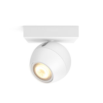 Philips Hue Ambiance White Buckram Deckenspot Erweiterung Weiß, 1-flammig