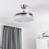 Bendigo Deckenventilator LED Chrom, 1-flammig