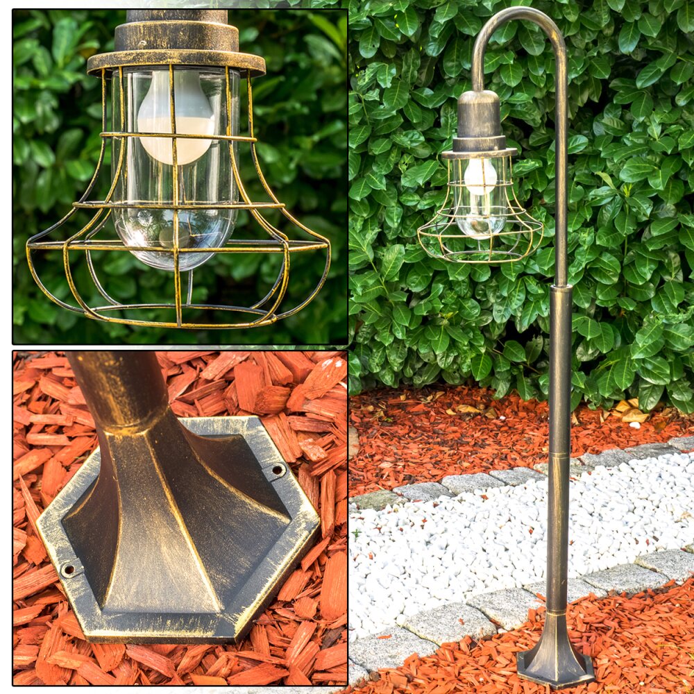 BORKAN Wegeleuchte Braun, Gold, 1-flammig main product photo