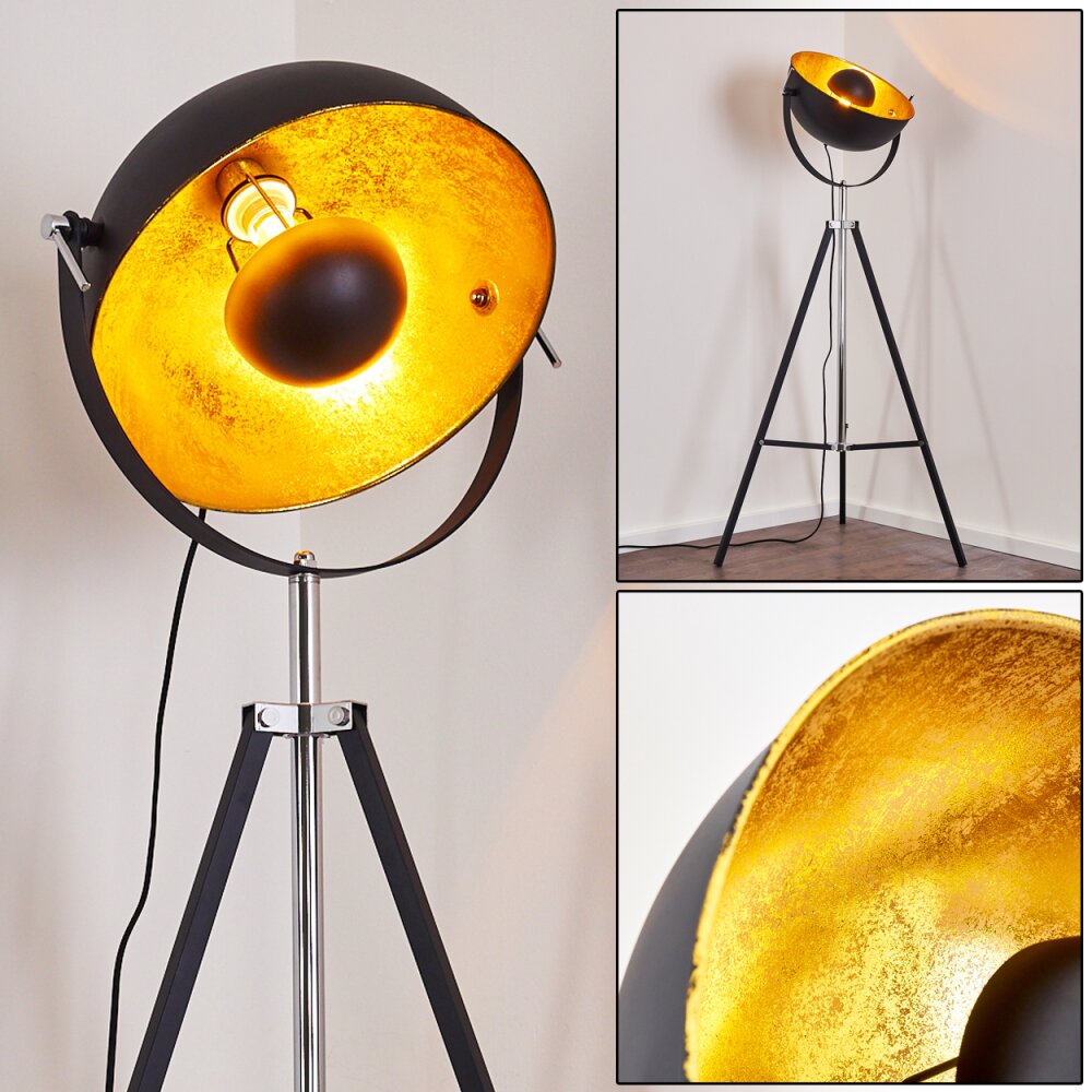 Jupiter Stehlampe Schwarz-Gold, 1-flammig main product photo
