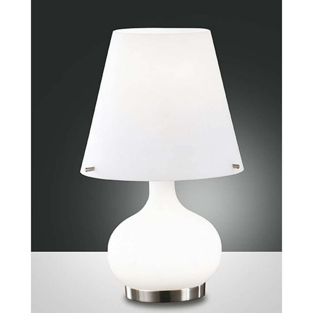 Fabas Luce ADE Tischleuchte Nickel-Matt, 2-flammig main product photo