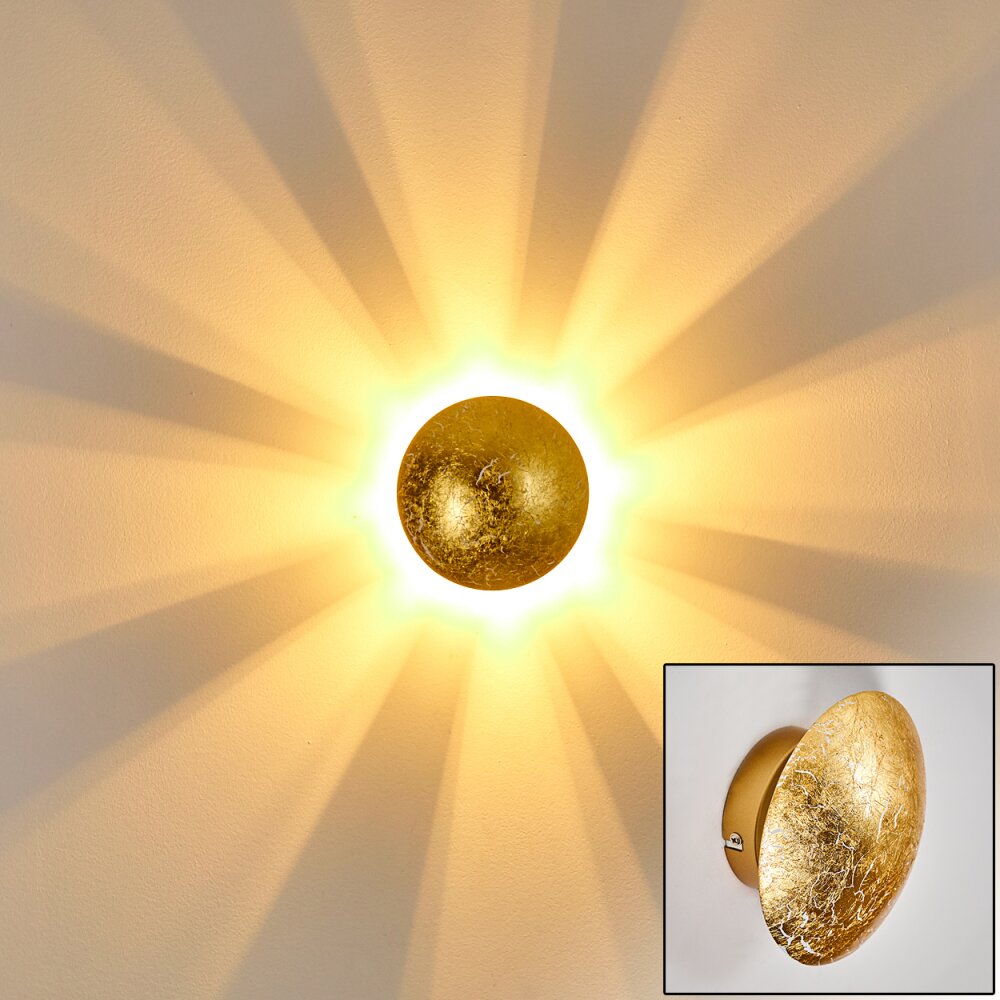 Mezia Wandleuchte Gold, 1-flammig main product photo
