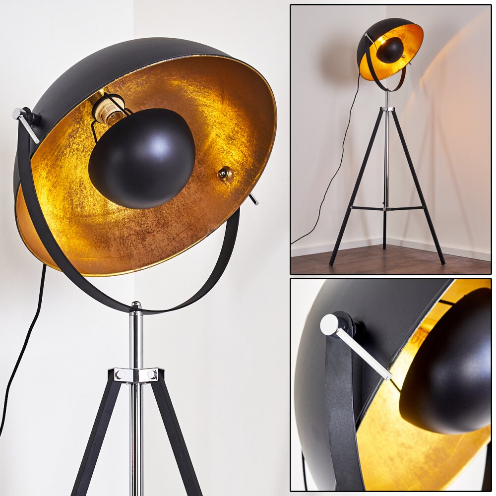 Jupiter Stehleuchte Schwarz-Gold, 1-flammig main product photo