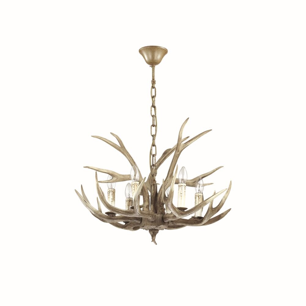 Ideal Lux CHALET Hängeleuchte Beige, 6-flammig main product photo