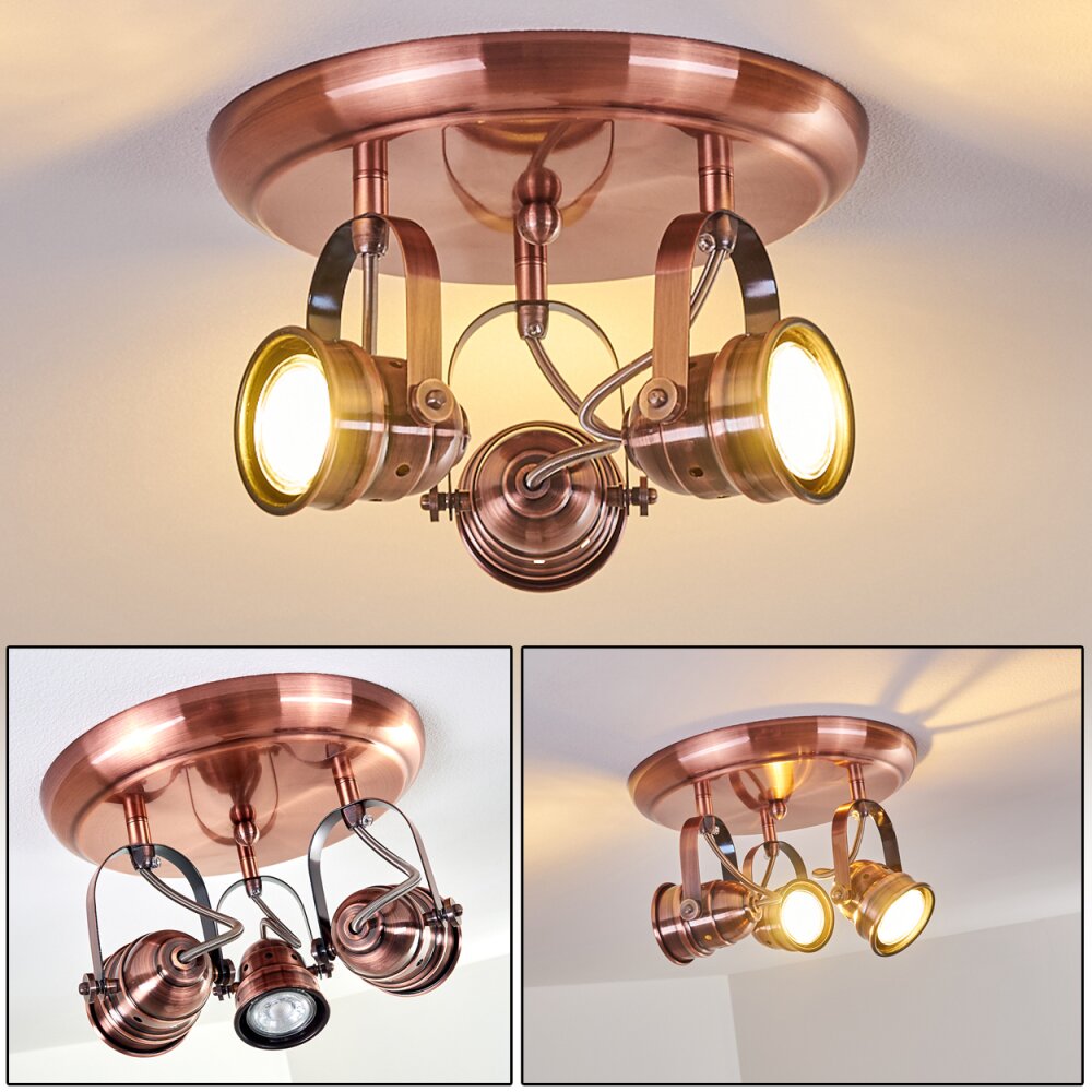 Aniak Deckenleuchte LED Kupferfarben, 3-flammig main product photo
