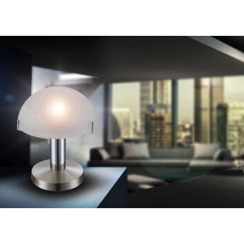 Gloo OTTI Tischleuchte LED Nickel-Matt, 1-flammig Gloo OTTI Tischleuchte LED Nickel-Matt, 1-flammig