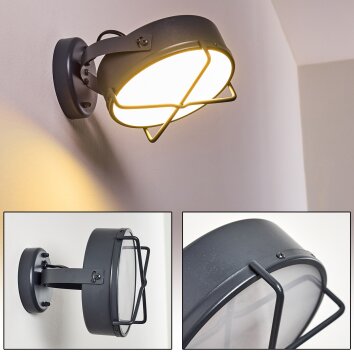 Gotter Außenwandleuchte LED Anthrazit, 1-flammig Gotter Außenwandleuchte LED Anthrazit, 1-flammig