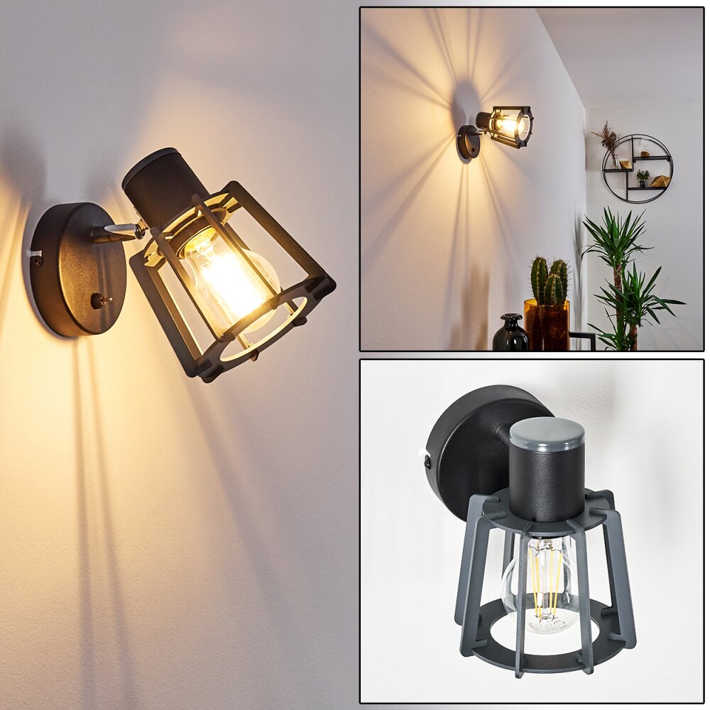 Rieti Wandleuchte Schwarz, 1-flammig main product photo