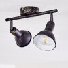 Polmak Deckenspot Schwarz-Gold, 2-flammig