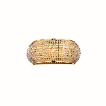 Ideal Lux PASHA  Wandleuchte Gold, Kristalloptik, 3-flammig