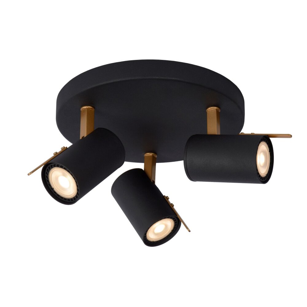 Lucide GRONY Deckenstrahler Schwarz, 3-flammig main product photo