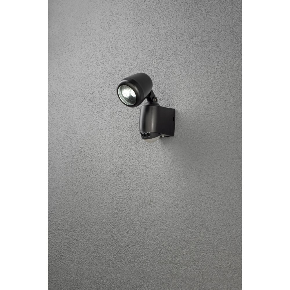 Konstsmide Prato Wandleuchte LED Schwarz, 2-flammig, Bewegungsmelder main product photo