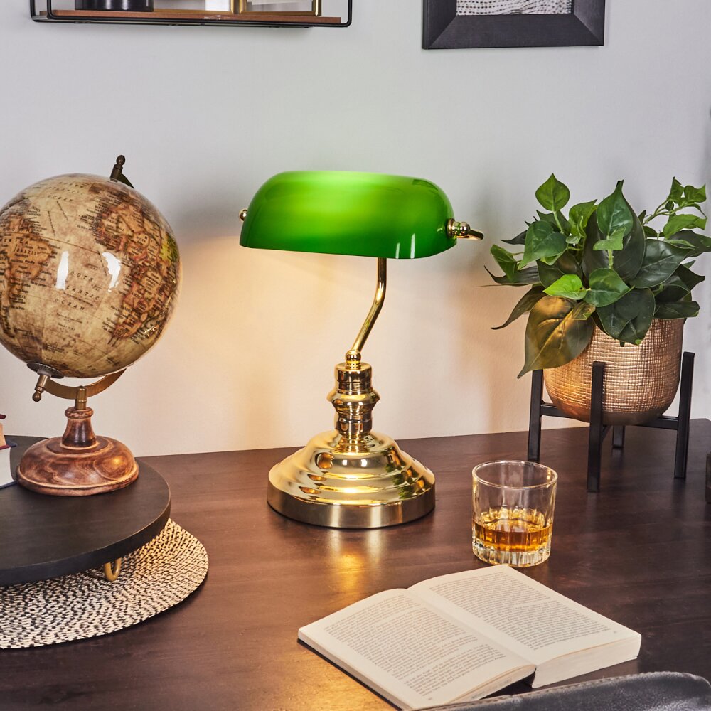 Havsta Bankerlampe Gold, Grün, Messing, 1-flammig main product photo