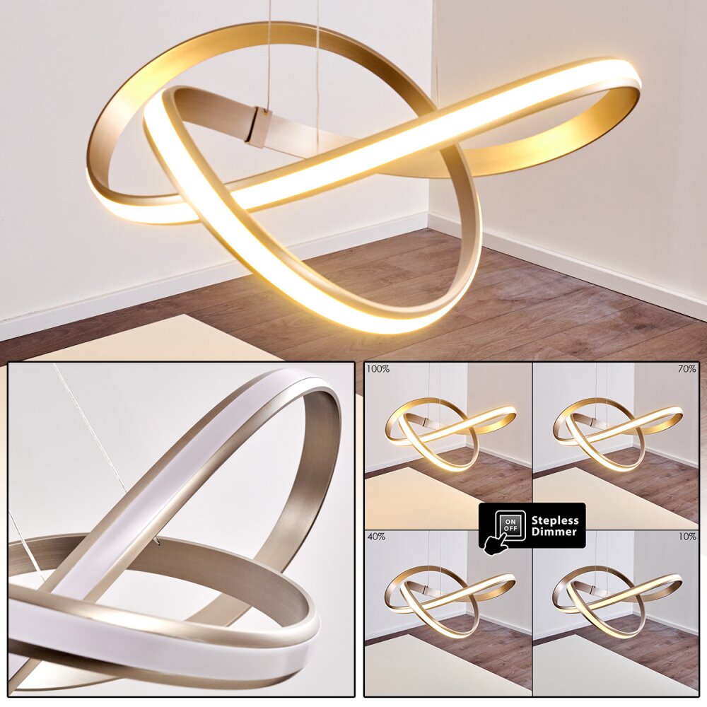 Woyens Pendelleuchte LED Stahl gebürstet, 1-flammig main product photo