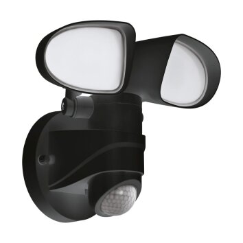 EGLO PAGINO Wandleuchte LED Schwarz, 1-flammig, Bewegungsmelder