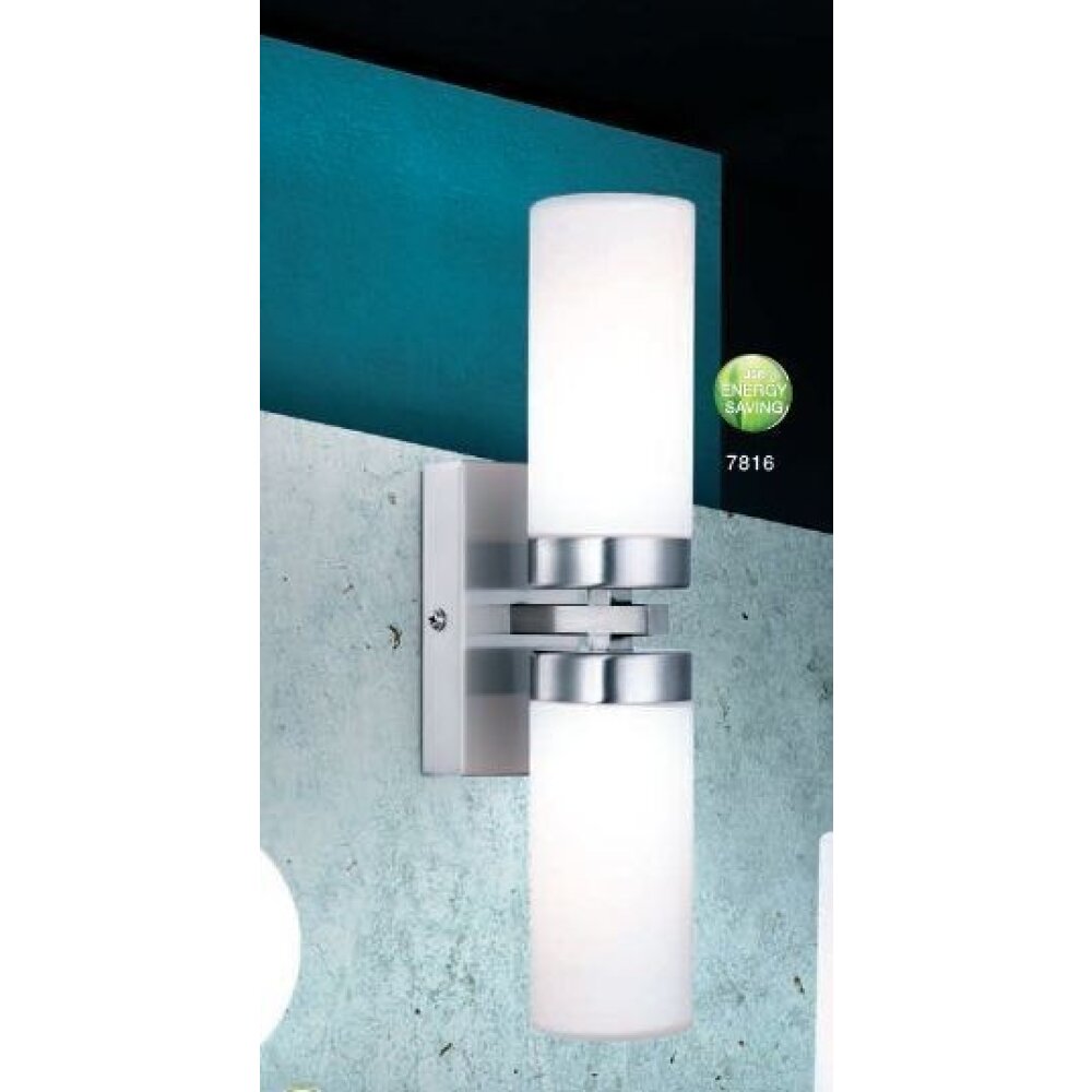 Globo SPACE Wandleuchte Chrom, Edelstahl, Nickel-Matt, Weiß, 2-flammig main product photo