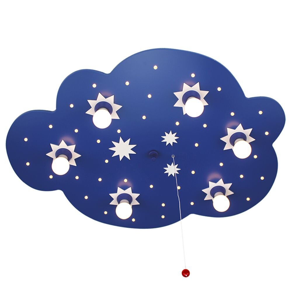 Elobra STERNENWOLKE Deckenleuchte Blau, 6-flammig main product photo