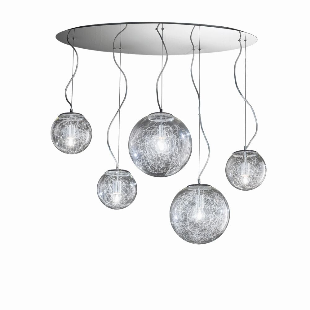 Ideal Lux MAPA MAX Hängeleuchte Chrom, 5-flammig main product photo