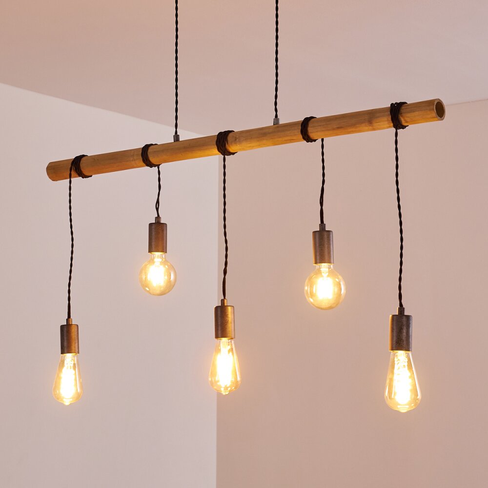 Galena Pendelleuchte Braun, Grau, 5-flammig