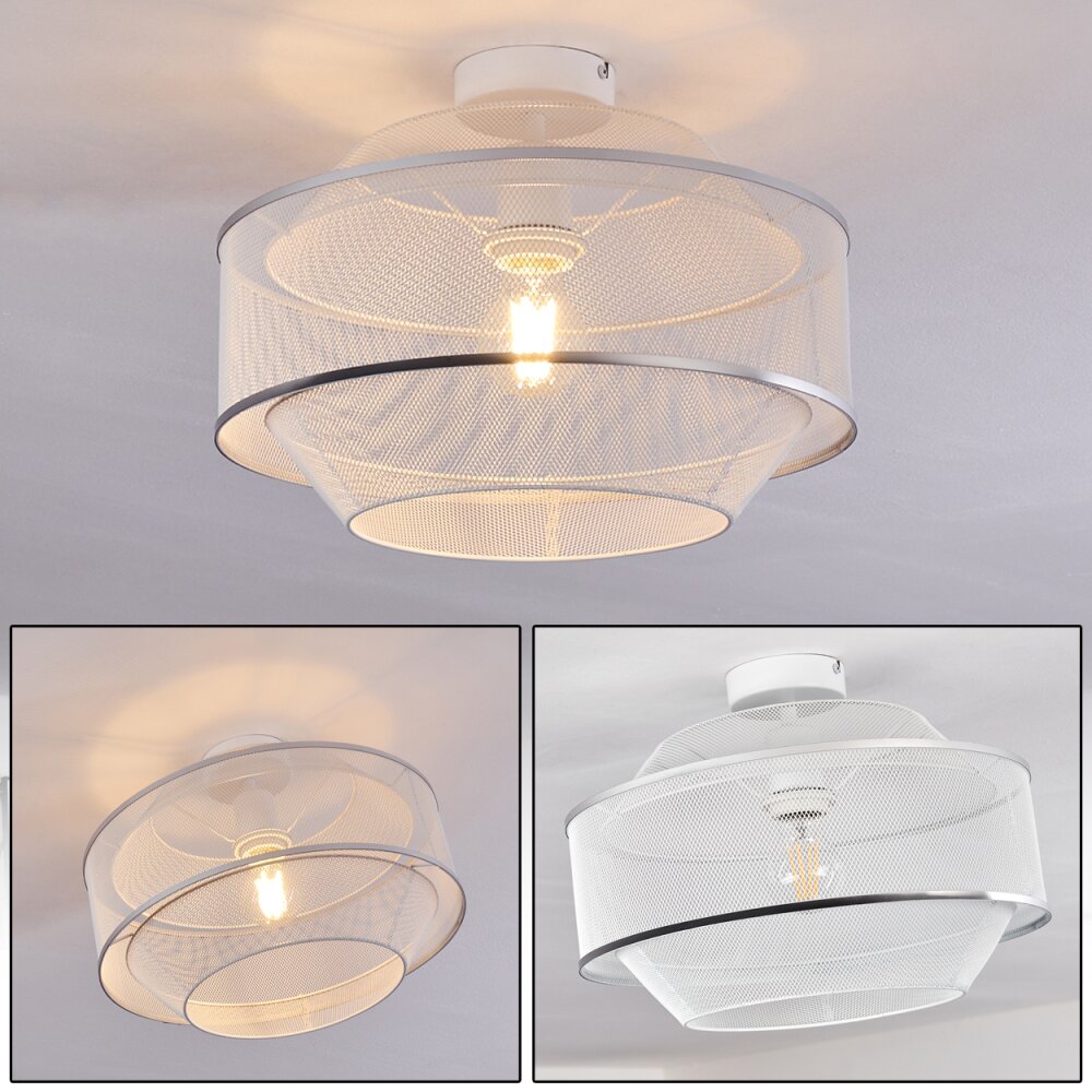 Limassol Deckenleuchte Chrom, Weiß, 1-flammig main product photo