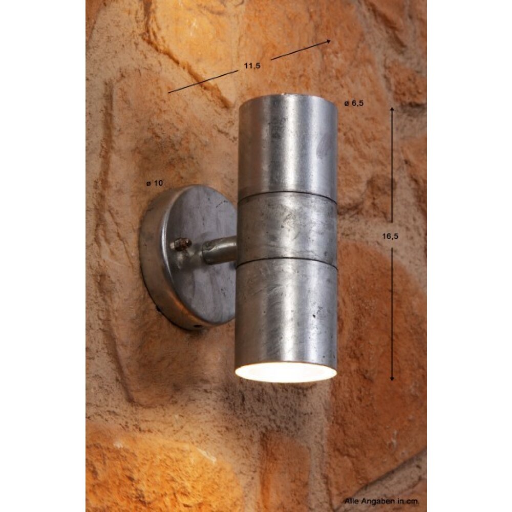 Konstsmide MODENA Wandleuchte Grau, 2-flammig main product photo