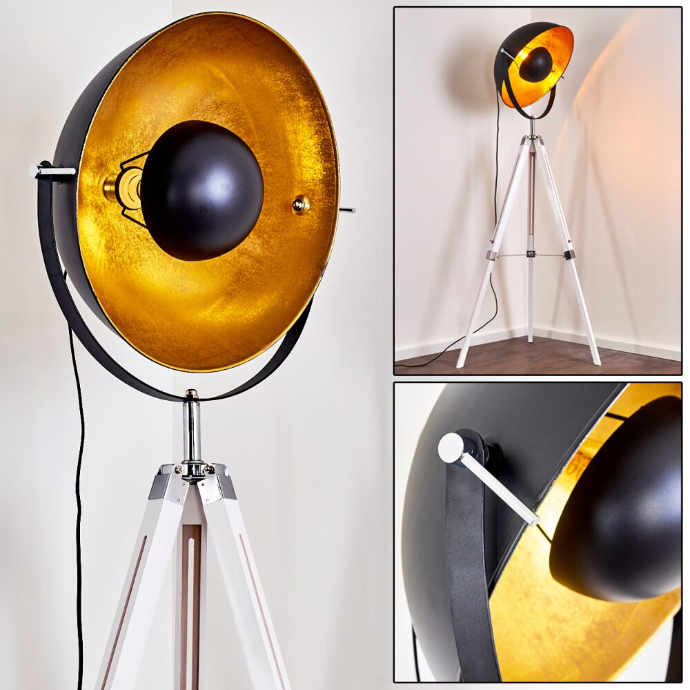 Jupiter Stehlampe Chrom, Weiß, 1-flammig main product photo