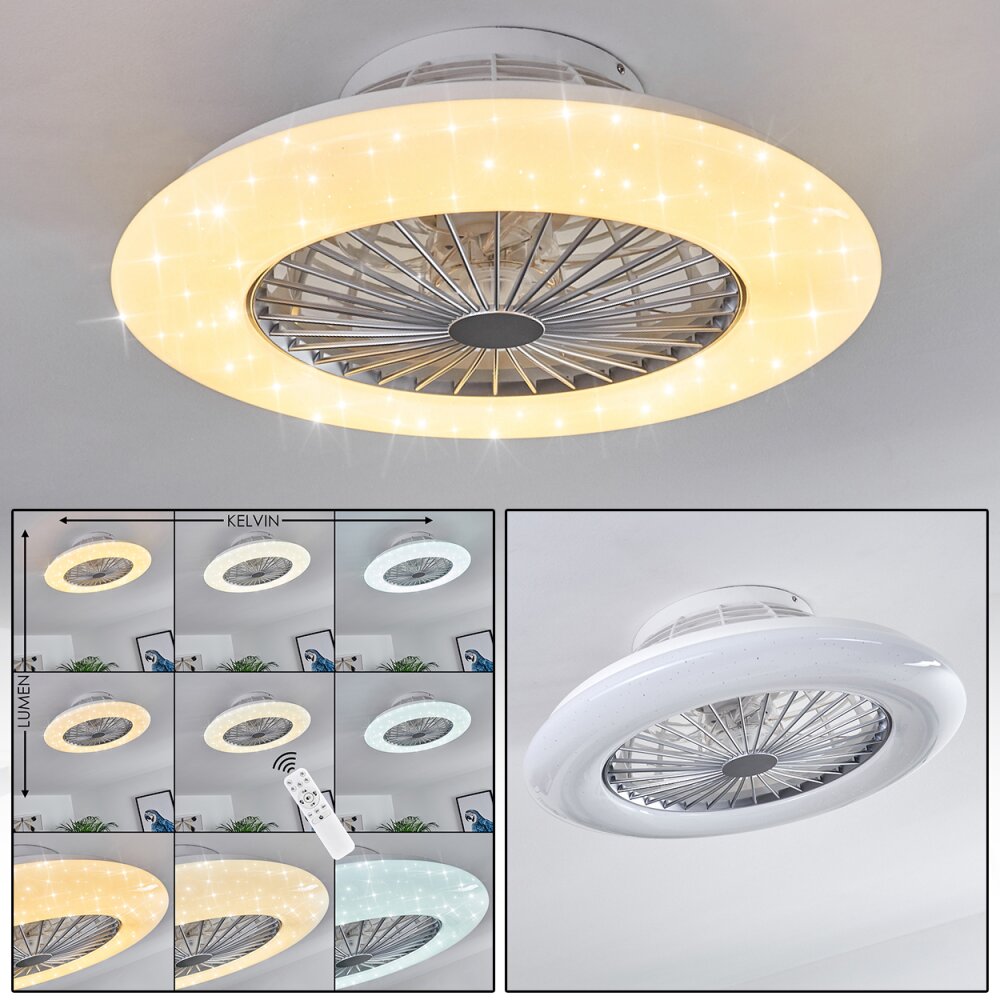 Piraeus Deckenventilator LED Titan, Weiß, 1-flammig, Fernbedienung main product photo