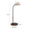 Steinhauer Zenith Tischleuchte LED Bronze, 1-flammig