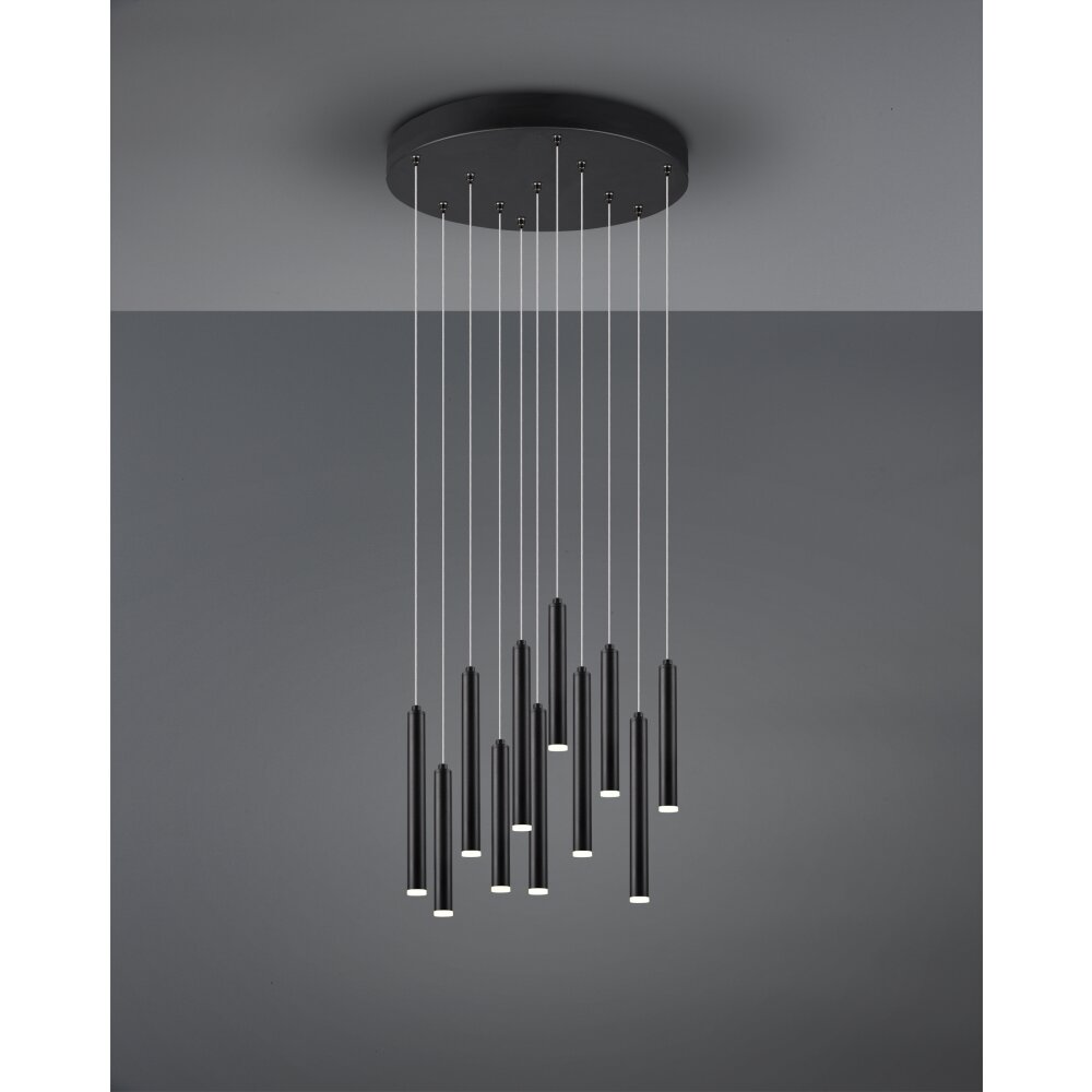 Trio Tubular Pendelleuchte LED Schwarz, 11-flammig main product photo