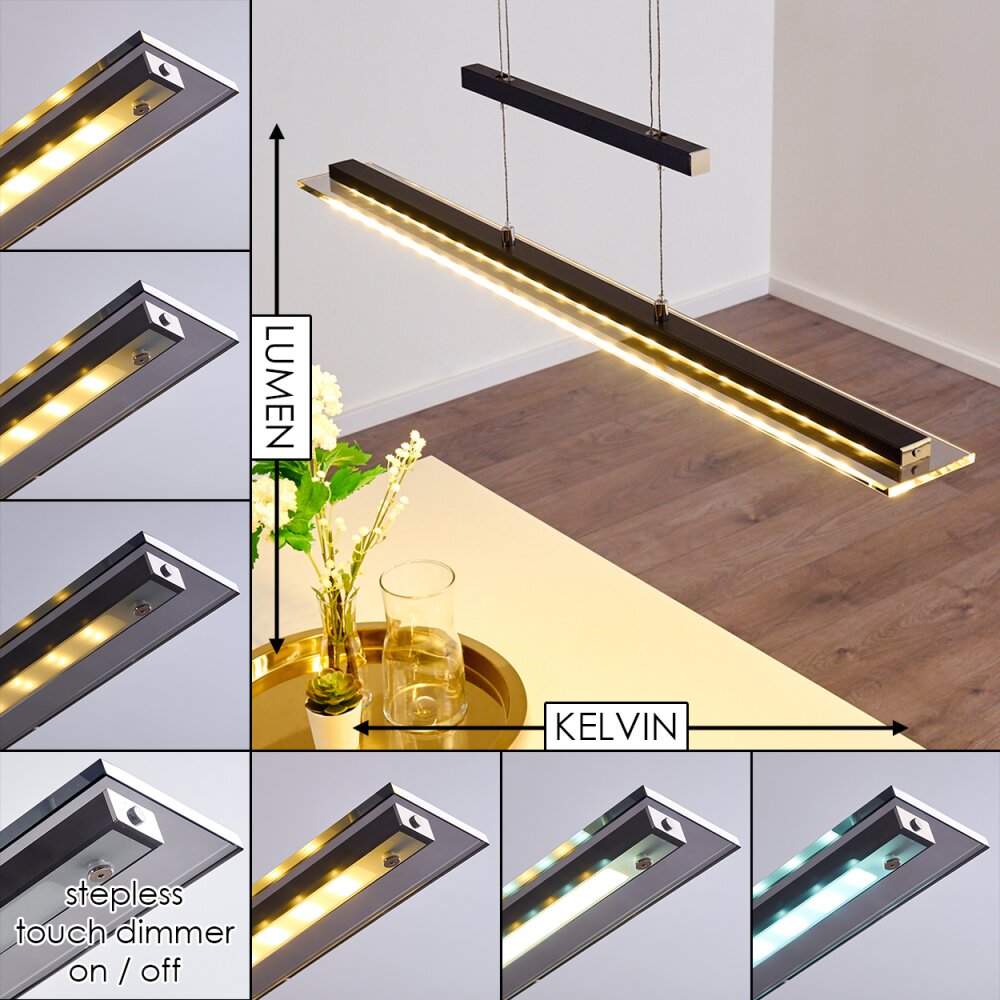 Junsele Pendelleuchte LED Schwarz, 1-flammig main product photo