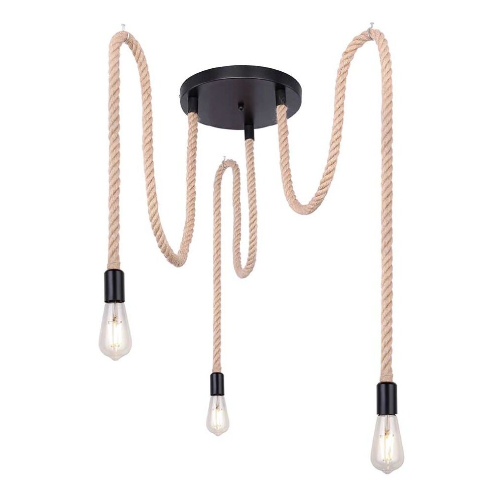 Globo ULLEU Hängeleuchte Braun, Schwarz, 3-flammig main product photo