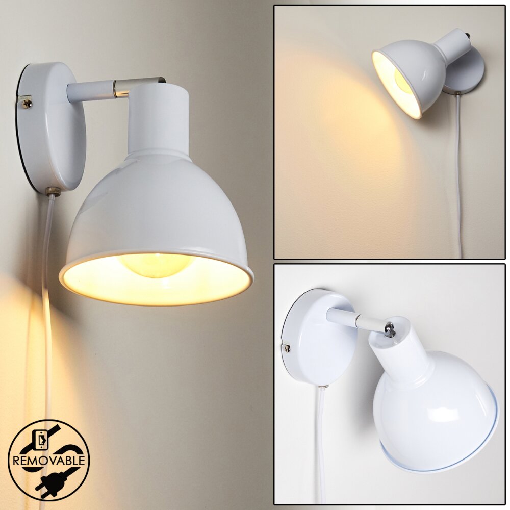 Caney Wandleuchte Weiß, 1-flammig main product photo