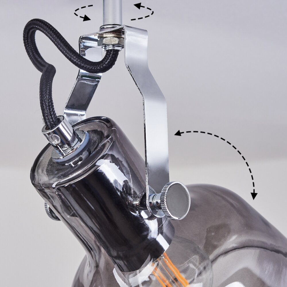 Lulea Deckenleuchte Chrom, 2-flammig