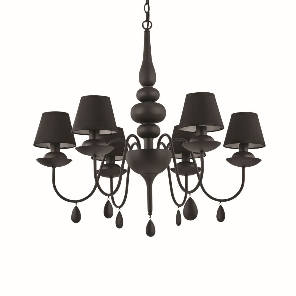 Ideal Lux BLANCHE Kronleuchter Schwarz, 6-flammig main product photo