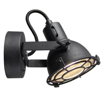 Brilliant Leuchten Jesper Wandspot LED Schwarz, 1-flammig