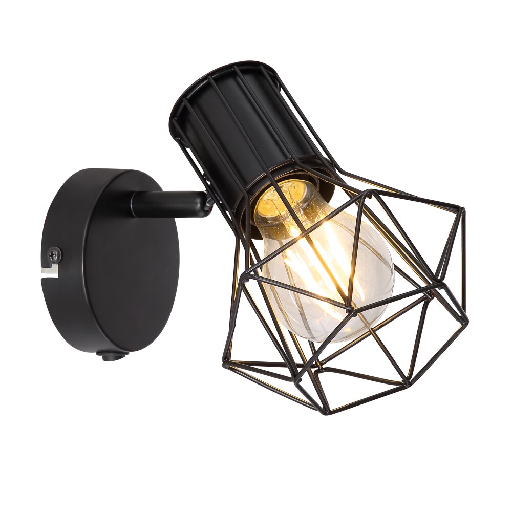 Globo PRISKA Strahler Schwarz, 1-flammig main product photo