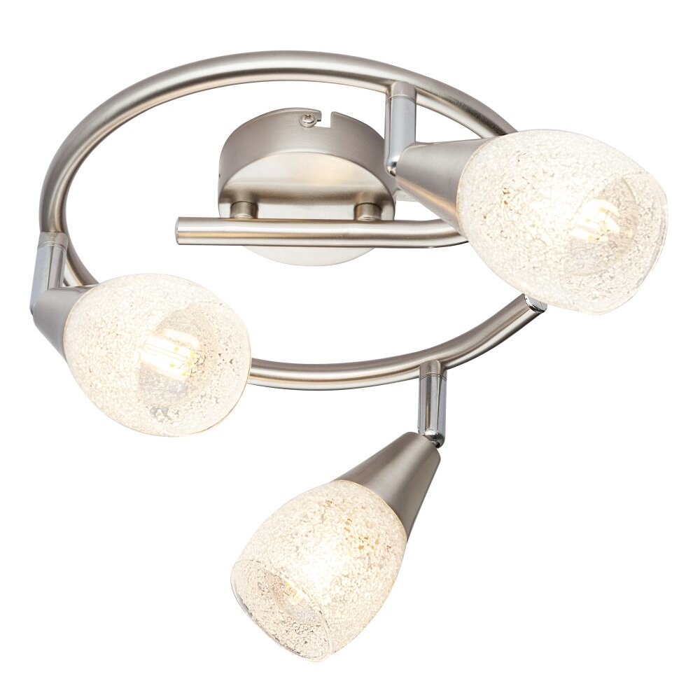 Globo KRISTALL Deckenleuchte Nickel-Matt, 3-flammig main product photo