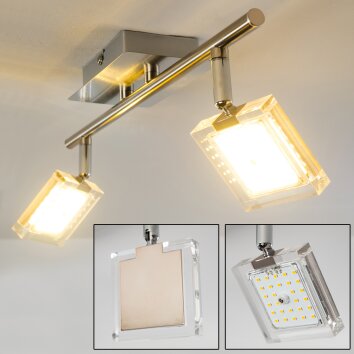 Kiruna Deckenleuchte LED Chrom, Nickel-Matt, 2-flammig Kiruna Deckenleuchte LED Chrom, Nickel-Matt, 2-flammig