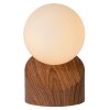 Lucide LEN Tischlampe Holz dunkel, 1-flammig