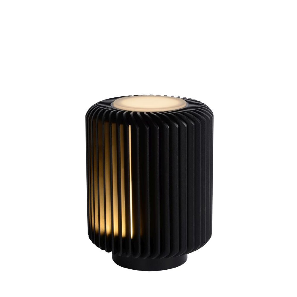 Lucide TURBIN Tischlampe LED Schwarz, 1-flammig main product photo