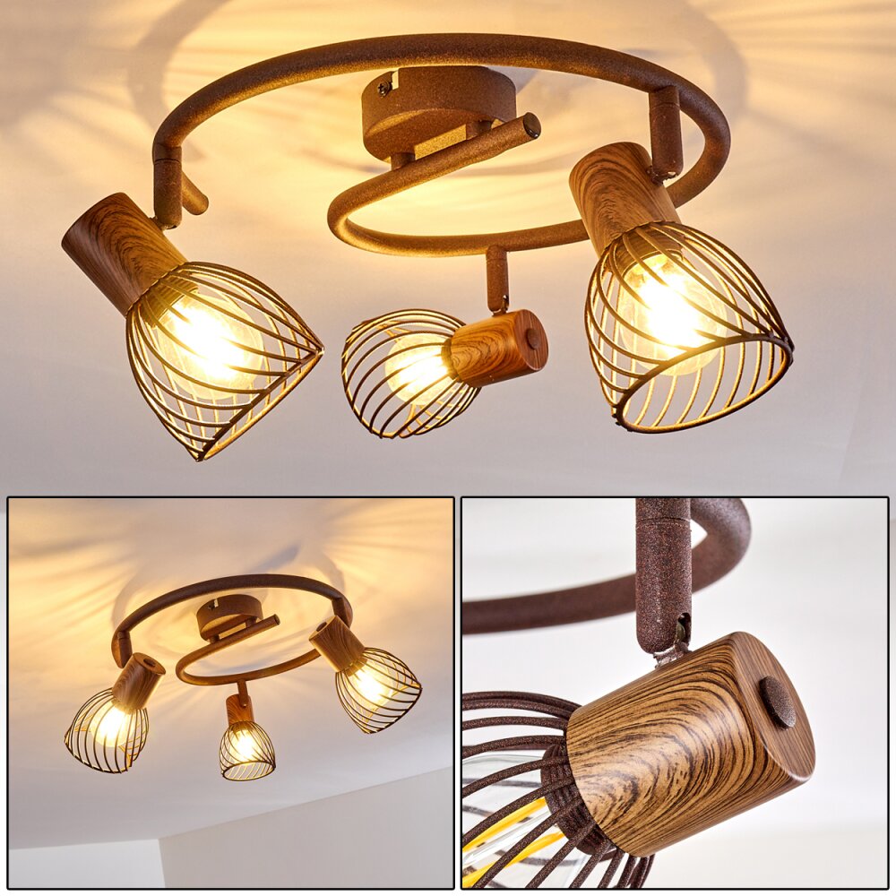 Arjen Deckenleuchte Rostfarben, 3-flammig main product photo