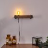 Montgomery Wandleuchte Holz dunkel, Schwarz, 1-flammig Montgomery Wandleuchte Holz dunkel, Schwarz, 1-flammig