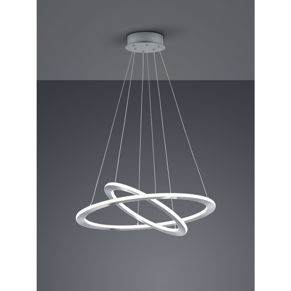 Trio Leuchten Durban Pendelleuchte LED Nickel-Matt, 1-flammig main product photo