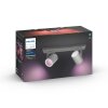 Philips Hue Ambiance White & Color Argenta Wand-/Deckenspot Erweiterung Silber, 2-flammig, Farbwechsler