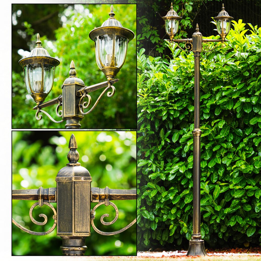 Ribadeo Kandelaber Schwarz-Gold, 2-flammig main product photo