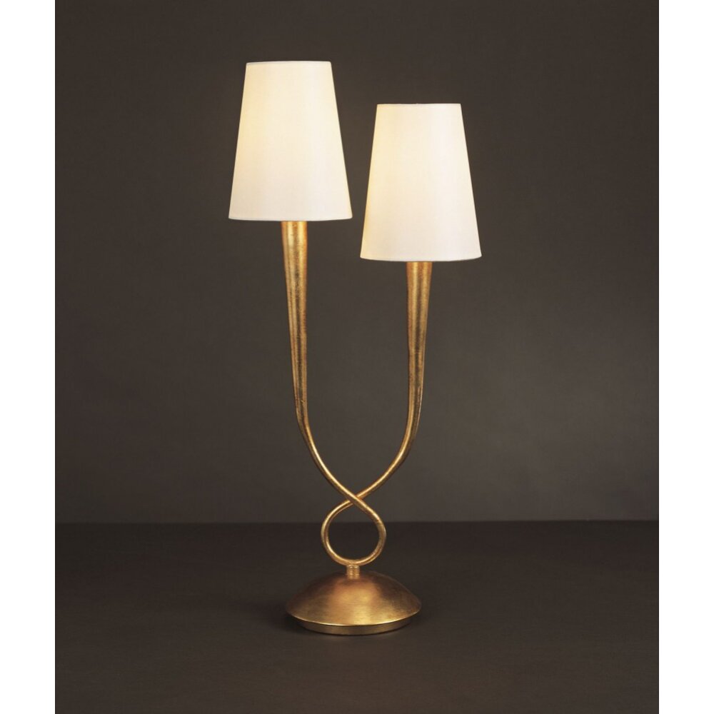 Mantra Paola Tischleuchte Gold, 2-flammig main product photo