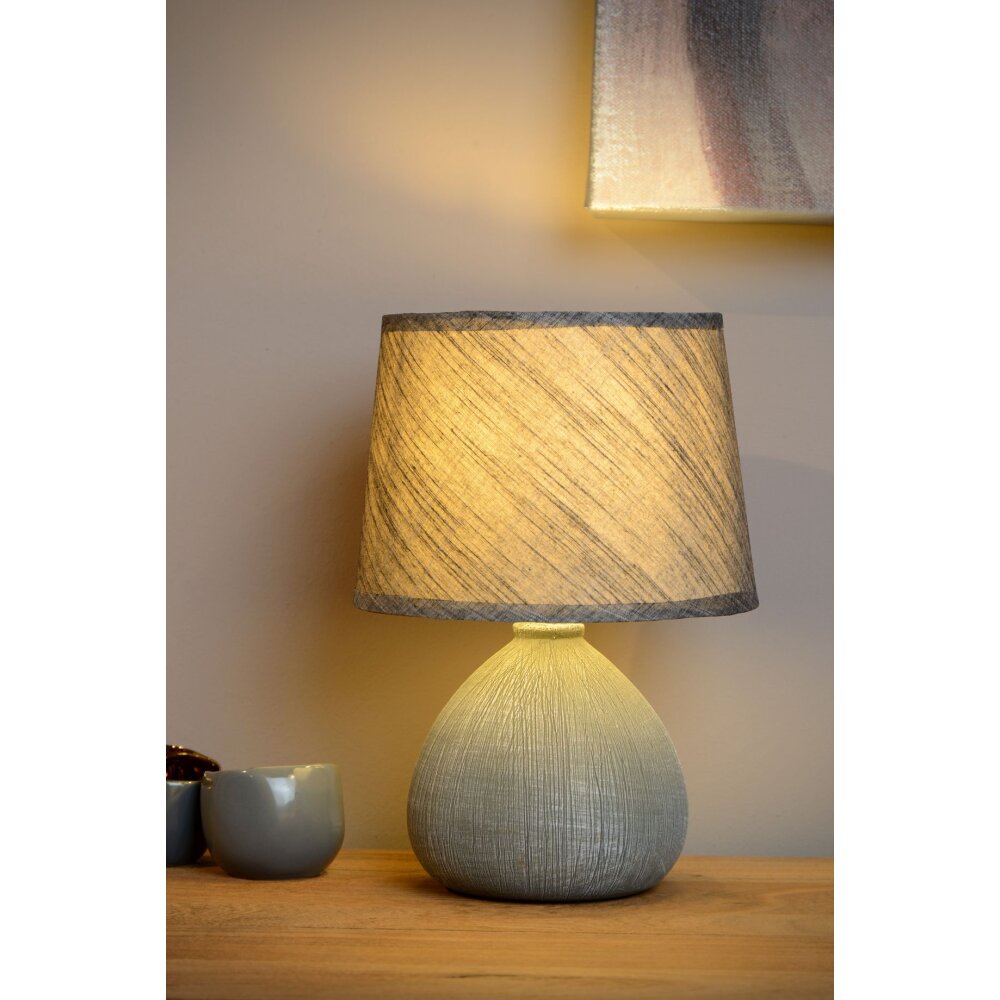 Lucide RAMZI Tischlampe Grau, 1-flammig main product photo
