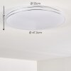 Genthin Deckenleuchte LED Weiß, 1-flammig, Fernbedienung