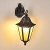 Lignac Außenwandleuchte Schwarz, Silber, 1-flammig
